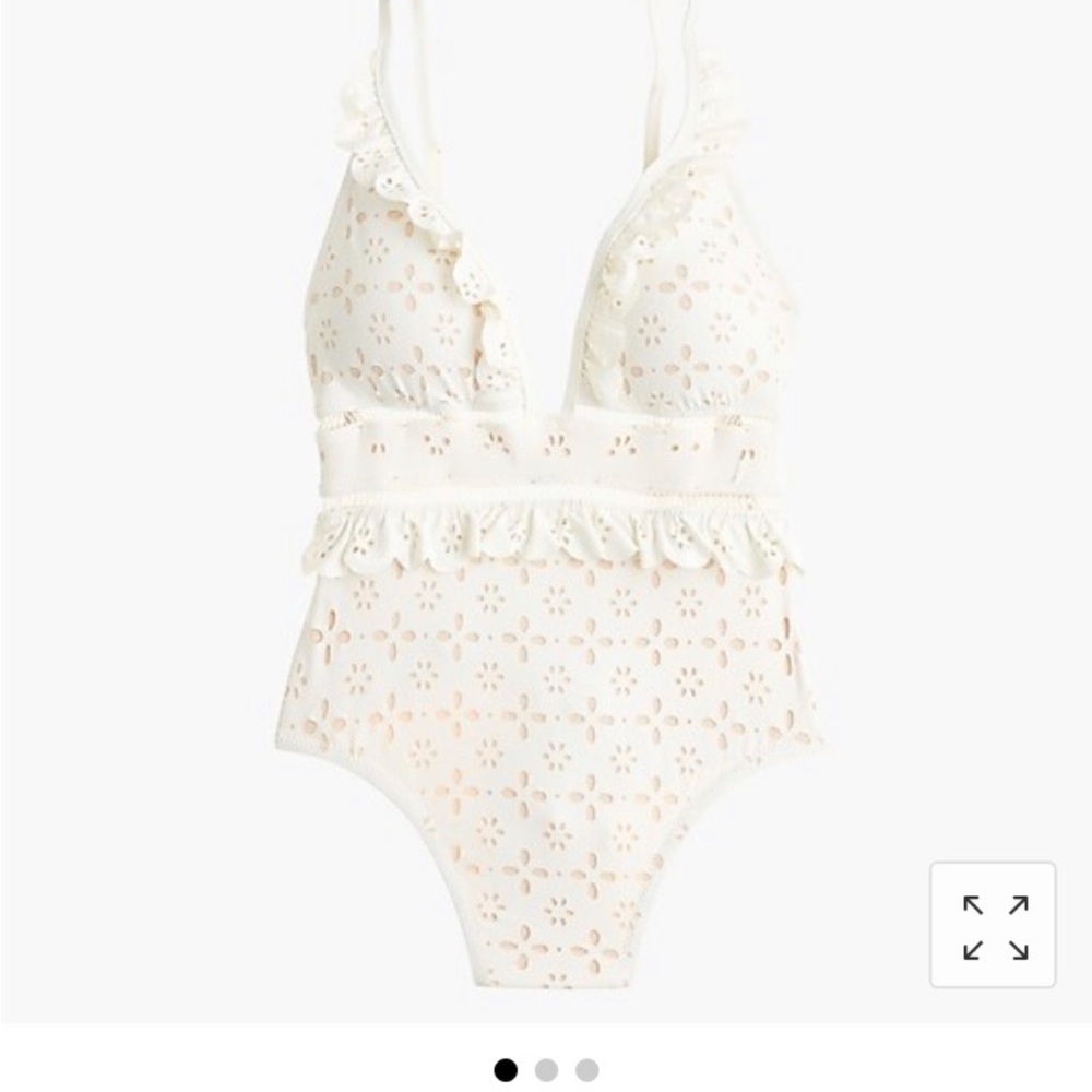 J. Crew White One Piece Swimsuit